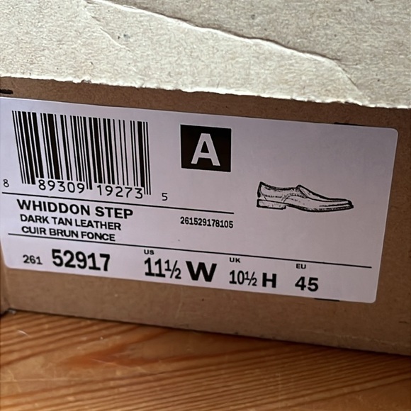 Clarks Men's Brown/Tan Shoes Oxford Loafers Winddon step 11.5 W new in box - Picture 11 of 14